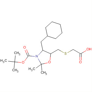 139625-28-8  3-Oxazolidinecarboxylic acid,5-[[(carboxymethyl)thio]methyl]-4-(cyclohexylmethyl)-2,2-dimethyl-,3-(1,1-dimethylethyl) ester