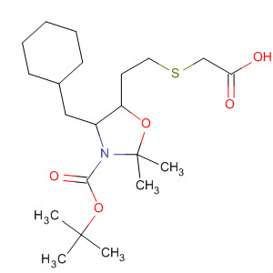 139625-35-7  3-Oxazolidinecarboxylic acid,5-[2-[(carboxymethyl)thio]ethyl]-4-(cyclohexylmethyl)-2,2-dimethyl-,3-(1,1-dimethylethyl) ester
