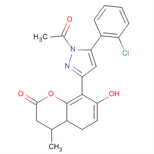 139640-53-2  1H-Pyrazole,1-acetyl-5-(2-chlorophenyl)-4,5-dihydro-3-(7-hydroxy-4-methyl-2-oxo-2H-1-benzopyran-8-yl)-