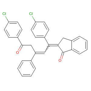 139643-25-7  1H-Inden-1-one,2-[1,5-bis(4-chlorophenyl)-5-oxo-3-phenyl-2-pentenylidene]-2,3-dihydro-, (E,E)-