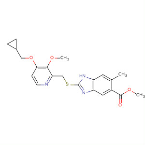 139645-01-5  1H-Benzimidazole-5-carboxylic acid,2-[[[4-(cyclopropylmethoxy)-3-methoxy-2-pyridinyl]methyl]thio]-6-methyl-,methyl ester