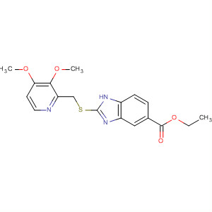 139645-05-9  1H-Benzimidazole-5-carboxylic acid,2-[[(3,4-dimethoxy-2-pyridinyl)methyl]thio]-, ethyl ester