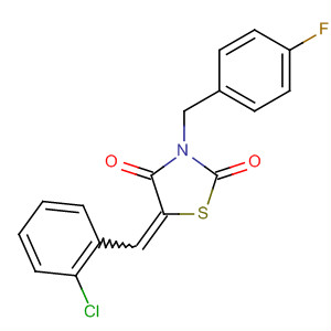 139670-66-9  2,4-Thiazolidinedione,5-[(2-chlorophenyl)methylene]-3-[(4-fluorophenyl)methyl]-