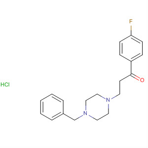 139674-12-7  1-Propanone, 1-(4-fluorophenyl)-3-[4-(phenylmethyl)-1-piperazinyl]-,monohydrochloride