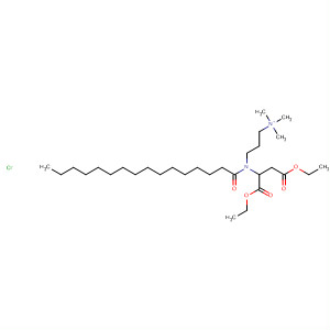 139702-26-4  1-Propanaminium,3-[[3-ethoxy-1-(ethoxycarbonyl)-3-oxopropyl](1-oxohexadecyl)amino]-N,N,N-trimethyl-, chloride