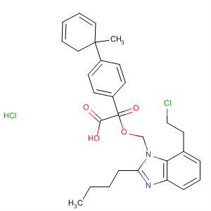 139742-95-3  [1,1'-Biphenyl]-2-carboxylic acid,4'-[[2-butyl-7-(2-chloroethyl)-1H-benzimidazol-1-yl]methyl]-, methyl ester,monohydrochloride