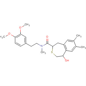 139743-54-7  3-Benzothiepin-2-carboxamide,N-[2-(3,4-dimethoxyphenyl)ethyl]-1,2,4,5-tetrahydro-N,7,8-trimethyl-5-oxo-