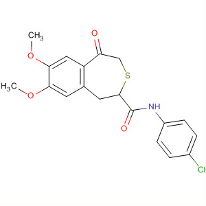 139743-57-0  3-Benzothiepin-2-carboxamide,N-(4-chlorophenyl)-1,2,4,5-tetrahydro-7,8-dimethoxy-5-oxo-