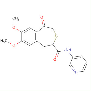 139743-59-2  3-Benzothiepin-2-carboxamide,1,2,4,5-tetrahydro-7,8-dimethoxy-5-oxo-N-3-pyridinyl-
