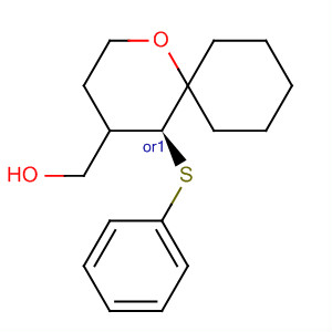 139747-35-6  1-Oxaspiro[5.5]undecane-4-methanol, 5-(phenylthio)-, trans-