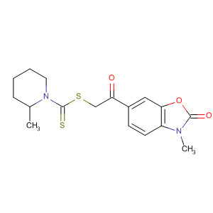 139749-06-7  1-Piperidinecarbodithioic acid, 2-methyl-,2-(2,3-dihydro-3-methyl-2-oxo-6-benzoxazolyl)-2-oxoethyl ester