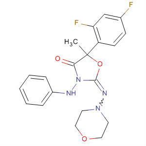 139770-22-2  4-Oxazolidinone,5-(2,4-difluorophenyl)-5-methyl-2-(4-morpholinylimino)-3-(phenylamino)-