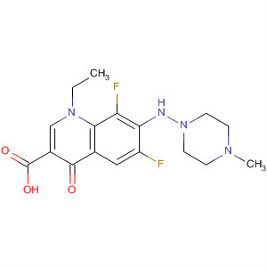 139146-56-8  3-Quinolinecarboxylic acid,1-ethyl-6,8-difluoro-1,4-dihydro-7-[(4-methyl-1-piperazinyl)amino]-4-oxo-