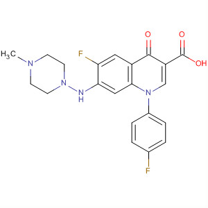 139146-58-0  3-Quinolinecarboxylic acid,6-fluoro-1-(4-fluorophenyl)-1,4-dihydro-7-[(4-methyl-1-piperazinyl)amino]-4-oxo-