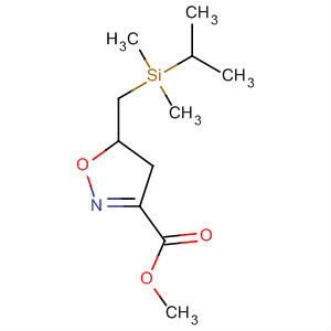 139147-01-6  3-Isoxazolecarboxylic acid,5-[[dimethyl(1-methylethyl)silyl]methyl]-4,5-dihydro-, methyl ester