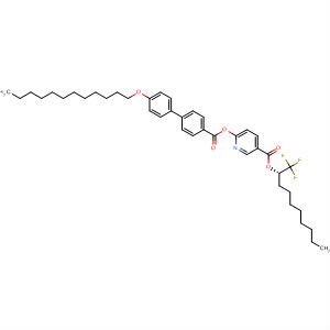 139151-52-3  3-Pyridinecarboxylic acid,6-[[[4'-(dodecyloxy)[1,1'-biphenyl]-4-yl]carbonyl]oxy]-,1-(trifluoromethyl)nonyl ester, (S)-