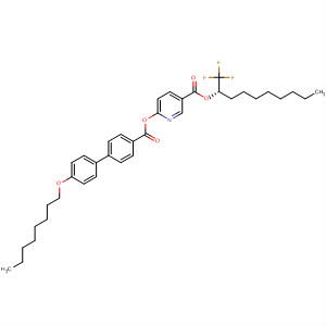 139151-55-6  3-Pyridinecarboxylic acid,6-[[[4'-(octyloxy)[1,1'-biphenyl]-4-yl]carbonyl]oxy]-,1-(trifluoromethyl)nonyl ester, (S)-