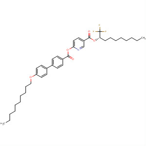 139151-56-7  3-Pyridinecarboxylic acid,6-[[[4'-(decyloxy)[1,1'-biphenyl]-4-yl]carbonyl]oxy]-,1-(trifluoromethyl)nonyl ester, (S)-