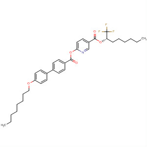 139151-57-8  3-Pyridinecarboxylic acid,6-[[[4'-(octyloxy)[1,1'-biphenyl]-4-yl]carbonyl]oxy]-,1-(trifluoromethyl)heptyl ester, (S)-
