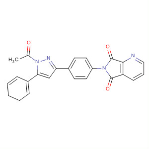 139157-10-1  1H-Pyrazole,1-acetyl-3-[4-(5,7-dihydro-5,7-dioxo-6H-pyrrolo[3,4-b]pyridin-6-yl)phenyl]-4,5-dihydro-5-phenyl-