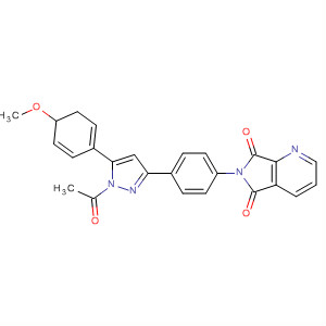 139157-11-2  1H-Pyrazole,1-acetyl-3-[4-(5,7-dihydro-5,7-dioxo-6H-pyrrolo[3,4-b]pyridin-6-yl)phenyl]-4,5-dihydro-5-(4-methoxyphenyl)-