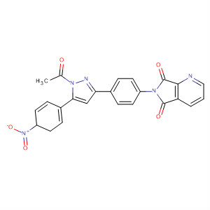 139157-13-4  1H-Pyrazole,1-acetyl-3-[4-(5,7-dihydro-5,7-dioxo-6H-pyrrolo[3,4-b]pyridin-6-yl)phenyl]-4,5-dihydro-5-(4-nitrophenyl)-