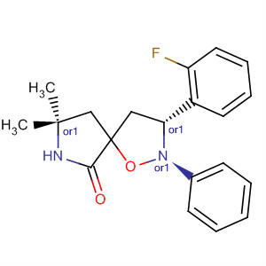 139174-31-5  1-Oxa-2,7-diazaspiro[4.4]nonan-6-one,3-(2-fluorophenyl)-8,8-dimethyl-2-phenyl-, trans-