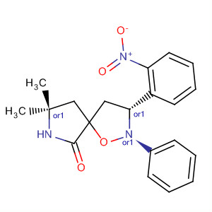 139174-32-6  1-Oxa-2,7-diazaspiro[4.4]nonan-6-one,8,8-dimethyl-3-(2-nitrophenyl)-2-phenyl-, trans-