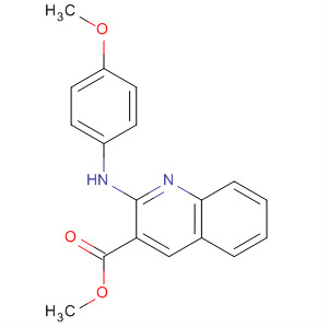 139210-13-2  3-Quinolinecarboxylic acid, 2-[(4-methoxyphenyl)amino]-, methyl ester