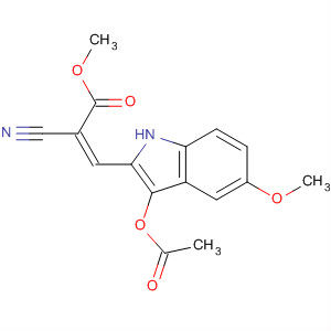 139221-48-0  2-Propenoic acid, 3-[3-(acetyloxy)-5-methoxy-1H-indol-2-yl]-2-cyano-,methyl ester, (Z)-