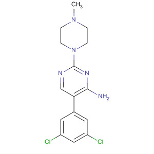 139256-17-0  4-Pyrimidinamine, 5-(3,5-dichlorophenyl)-2-(4-methyl-1-piperazinyl)-