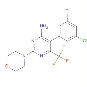 139256-33-0  4-Pyrimidinamine,5-(3,5-dichlorophenyl)-2-(4-morpholinyl)-6-(trifluoromethyl)-