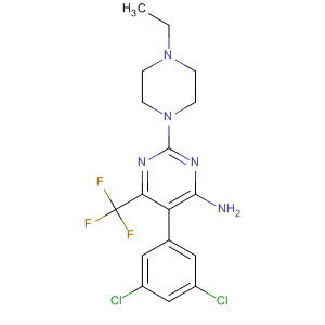 139256-40-9  4-Pyrimidinamine,5-(3,5-dichlorophenyl)-2-(4-ethyl-1-piperazinyl)-6-(trifluoromethyl)-