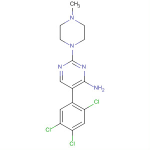 139256-43-2  4-Pyrimidinamine, 2-(4-methyl-1-piperazinyl)-5-(2,4,5-trichlorophenyl)-