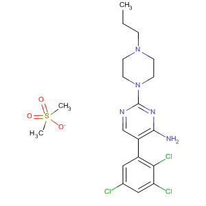 139256-55-6  4-Pyrimidinamine, 2-(4-propyl-1-piperazinyl)-5-(2,3,5-trichlorophenyl)-,dimethanesulfonate