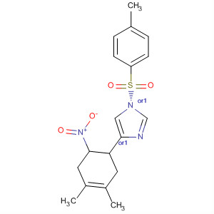 139285-08-8  1H-Imidazole,4-(3,4-dimethyl-6-nitro-3-cyclohexen-1-yl)-1-[(4-methylphenyl)sulfonyl]-,trans-