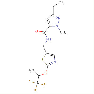 139291-00-2  1H-Pyrazole-5-carboxamide,3-ethyl-1-methyl-N-[[2-(2,2,2-trifluoro-1-methylethoxy)-5-thiazolyl]methyl]-