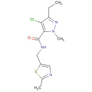 139291-01-3  1H-Pyrazole-5-carboxamide,4-chloro-3-ethyl-1-methyl-N-[(2-methyl-5-thiazolyl)methyl]-