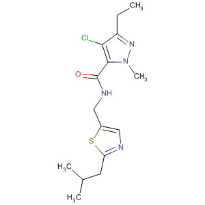 139291-02-4  1H-Pyrazole-5-carboxamide,4-chloro-3-ethyl-1-methyl-N-[[2-(2-methylpropyl)-5-thiazolyl]methyl]-