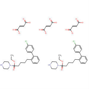 139329-40-1  1-Piperazinebutanoic acid, 4-[(4-chlorophenyl)phenylmethyl]-, ethylester, (E)-2-butenedioate (2:3)