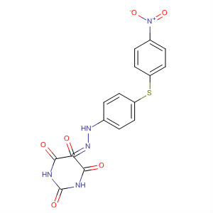 139334-94-4  2,4,5,6(1H,3H)-Pyrimidinetetrone,5-[[4-[(4-nitrophenyl)thio]phenyl]hydrazone]
