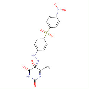 139335-03-8  2,4,5(3H)-Pyrimidinetrione, 6-methyl-,5-[[4-[(4-nitrophenyl)sulfonyl]phenyl]hydrazone]