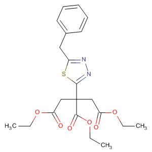 139335-37-8  1,2,3-Propanetricarboxylic acid,2-[5-(phenylmethyl)-1,3,4-thiadiazol-2-yl]-, triethyl ester