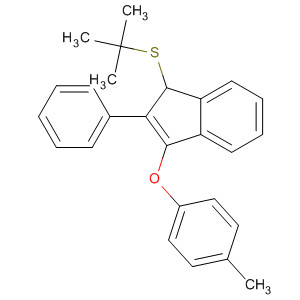 139371-33-8  1H-Indene, 1-[(1,1-dimethylethyl)thio]-3-(4-methylphenoxy)-2-phenyl-