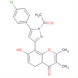 139394-39-1  1H-Pyrazole,1-acetyl-5-(4-chlorophenyl)-4,5-dihydro-3-(7-hydroxy-2,3-dimethyl-4-oxo-4H-1-benzopyran-8-yl)-