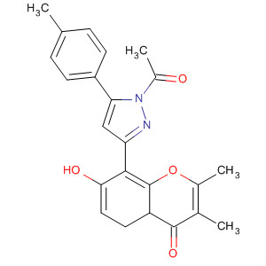 139394-40-4  1H-Pyrazole,1-acetyl-4,5-dihydro-3-(7-hydroxy-2,3-dimethyl-4-oxo-4H-1-benzopyran-8-yl)-5-(4-methylphenyl)-