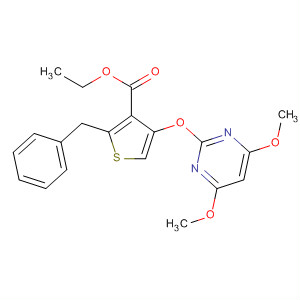 139414-06-5  3-Thiophenecarboxylic acid,4-[(4,6-dimethoxy-2-pyrimidinyl)oxy]-2-(phenylmethyl)-, ethyl ester
