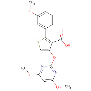 139414-33-8  3-Thiophenecarboxylic acid,4-[(4,6-dimethoxy-2-pyrimidinyl)oxy]-2-(3-methoxyphenyl)-