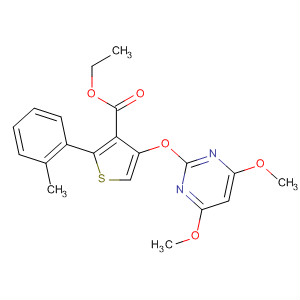 139414-38-3  3-Thiophenecarboxylic acid,4-[(4,6-dimethoxy-2-pyrimidinyl)oxy]-2-(2-methylphenyl)-, ethyl ester