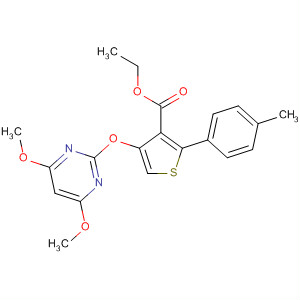139414-42-9  3-Thiophenecarboxylic acid,4-[(4,6-dimethoxy-2-pyrimidinyl)oxy]-2-(4-methylphenyl)-, ethyl ester